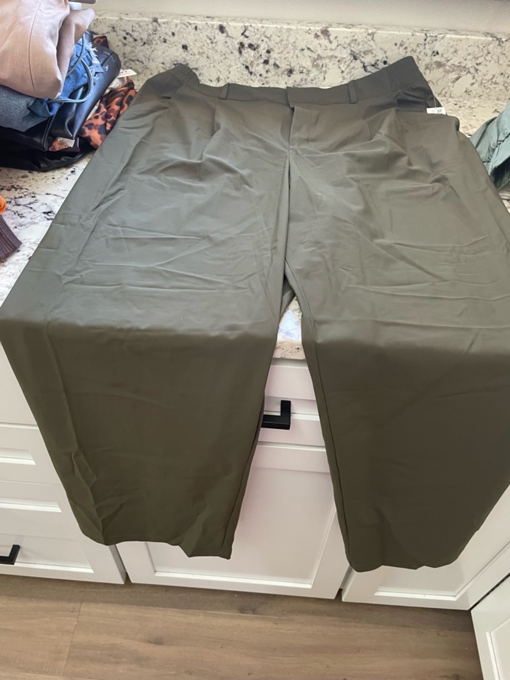 Old Navy Olive Green High-Rise Wide-Leg Pants